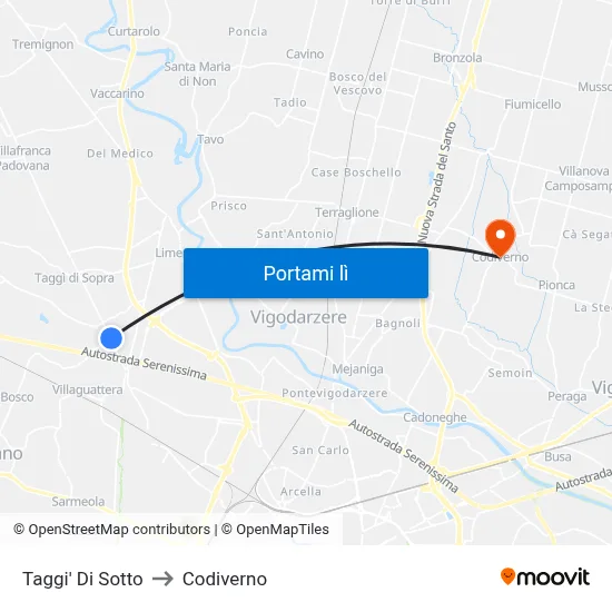 Taggi' Di Sotto to Codiverno map