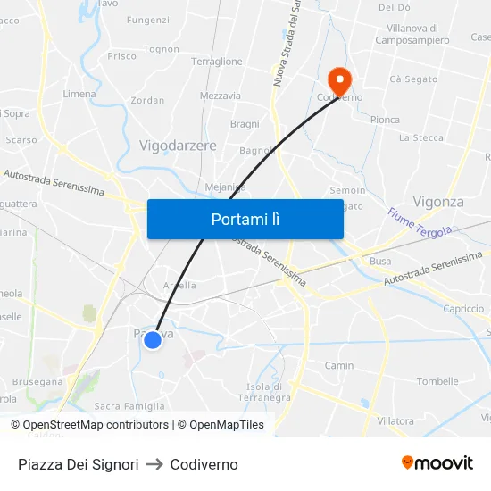 Piazza Dei Signori to Codiverno map