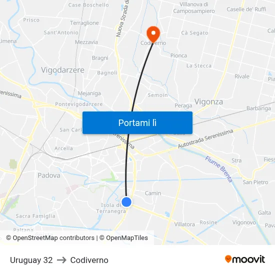 Uruguay 32 to Codiverno map