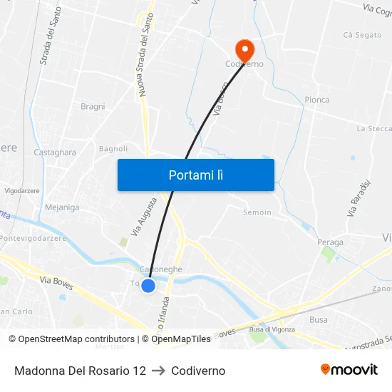 Madonna Del Rosario 12 to Codiverno map