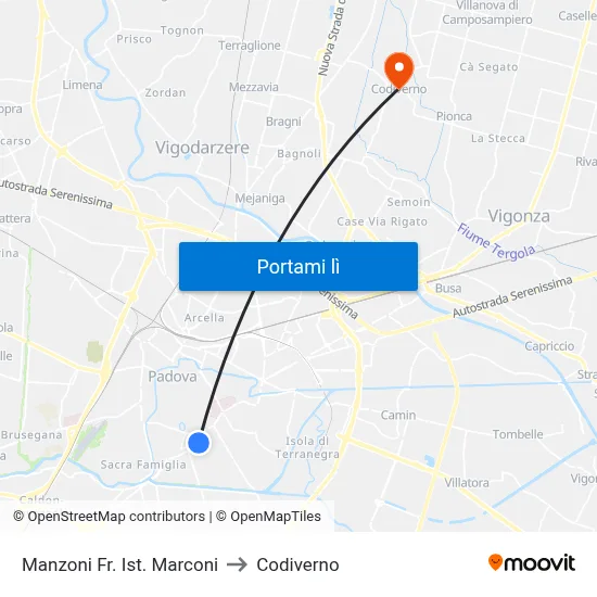 Manzoni Fr. Ist. Marconi to Codiverno map