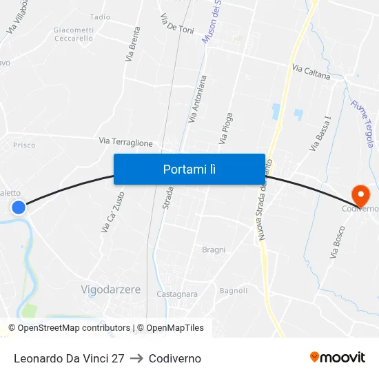 Leonardo Da Vinci 27 to Codiverno map