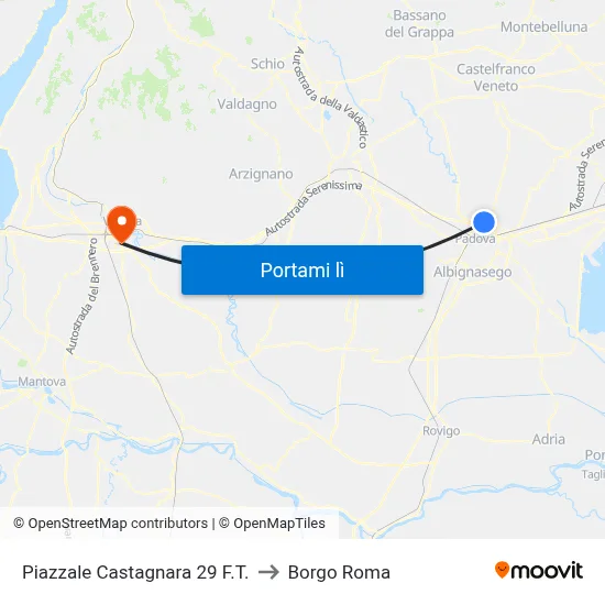 Piazzale Castagnara 29  F.T. to Borgo Roma map