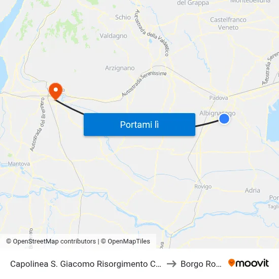 Capolinea S. Giacomo Risorgimento Chiesa to Borgo Roma map