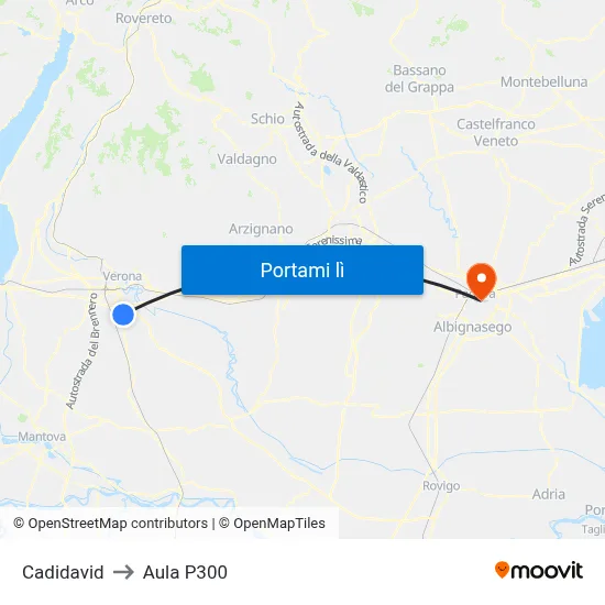 Cadidavid to Aula P300 map