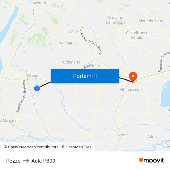 Pozzo to Aula P300 map