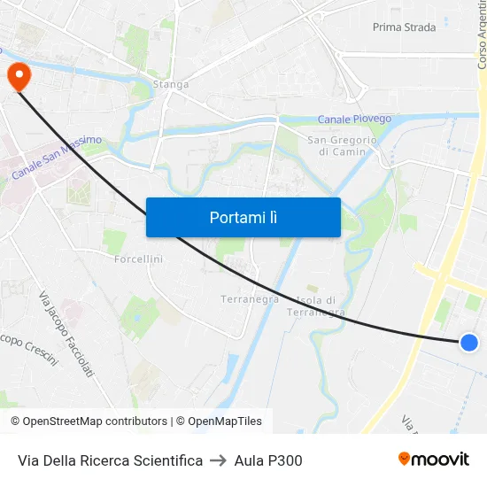Via Della Ricerca Scientifica to Aula P300 map