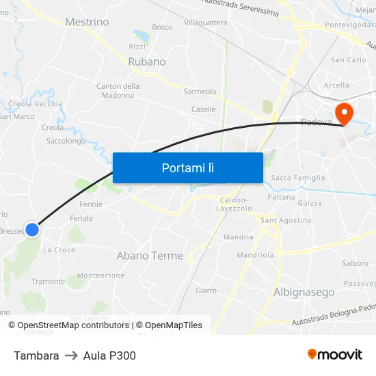 Tambara to Aula P300 map