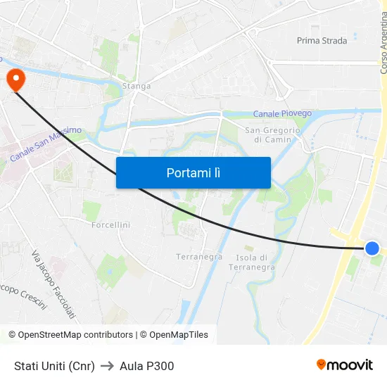 Stati Uniti (Cnr) to Aula P300 map