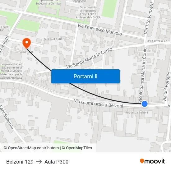 Belzoni 129 to Aula P300 map