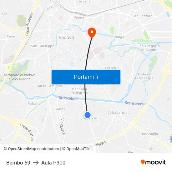 Bembo 59 to Aula P300 map