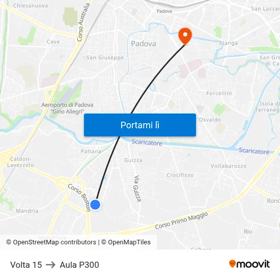 Volta 15 to Aula P300 map