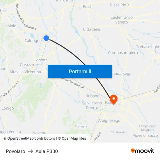 Povolaro to Aula P300 map