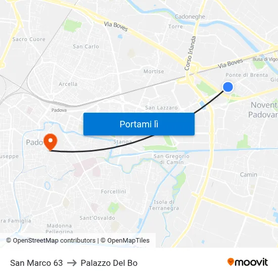 San Marco 63 to Palazzo Del Bo map