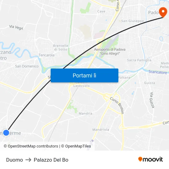 Duomo to Palazzo Del Bo map