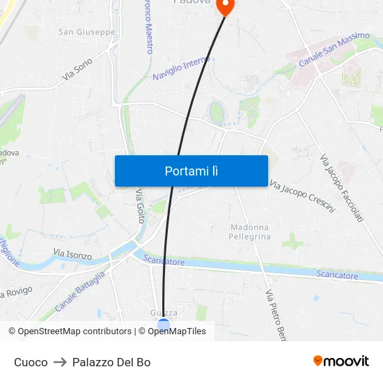 Cuoco to Palazzo Del Bo map