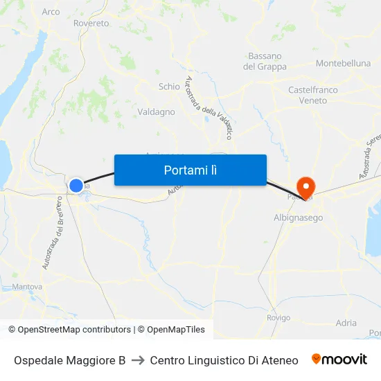 Ospedale Maggiore B to Centro Linguistico Di Ateneo map