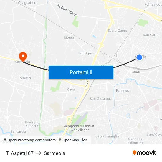 T. Aspetti 87 to Sarmeola map