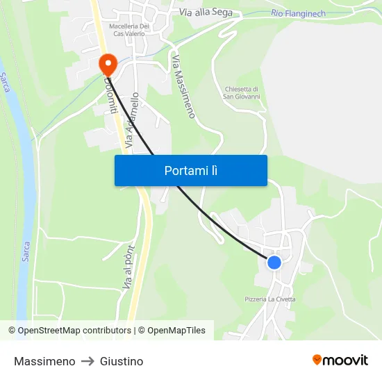 Massimeno to Giustino map