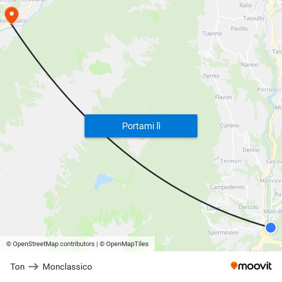 Ton to Monclassico map