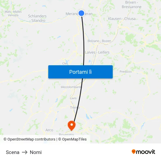 Scena to Nomi map