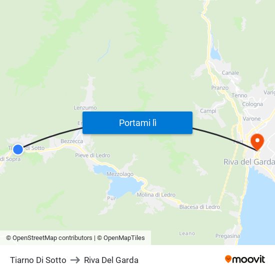 Tiarno Di Sotto to Riva Del Garda map