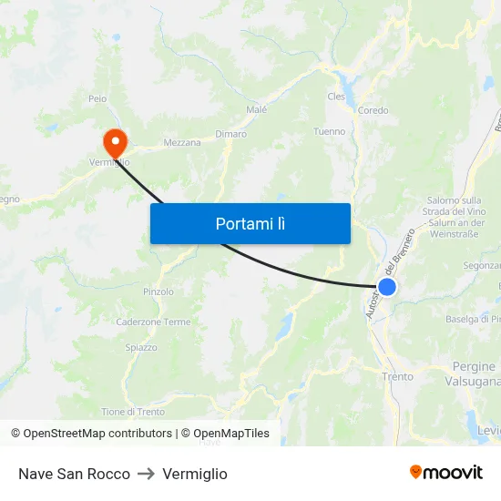 Nave San Rocco to Vermiglio map