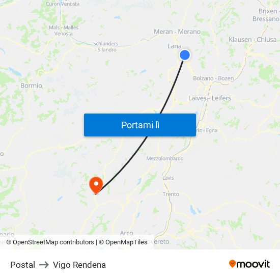 Postal to Vigo Rendena map