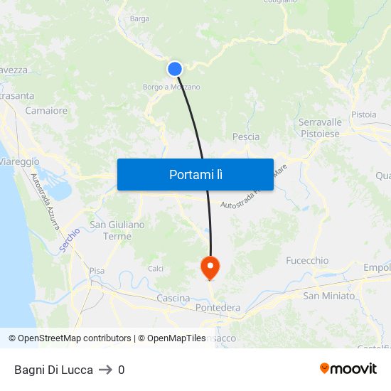 Bagni Di Lucca to 0 map