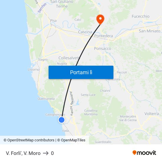 V. Forli',  V. Moro to 0 map