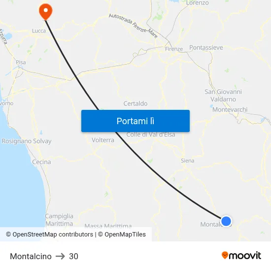 Montalcino to 30 map