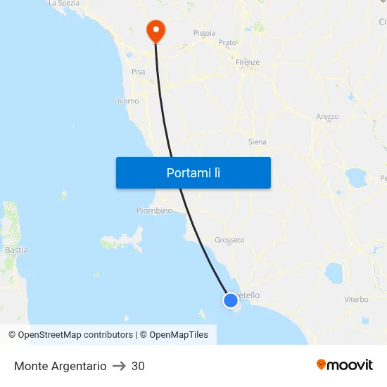 Monte Argentario to 30 map