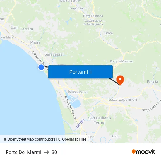 Forte Dei Marmi to 30 map