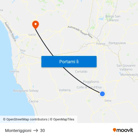Monteriggioni to 30 map