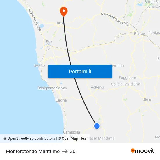 Monterotondo Marittimo to 30 map