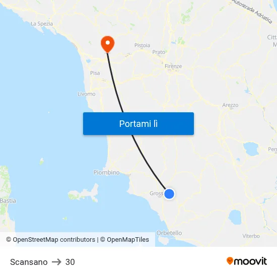 Scansano to 30 map