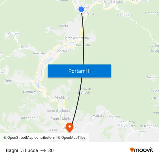 Bagni Di Lucca to 30 map