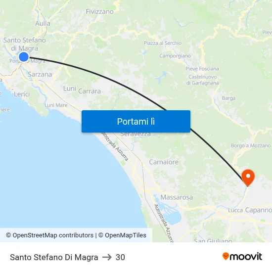 Santo Stefano Di Magra to 30 map