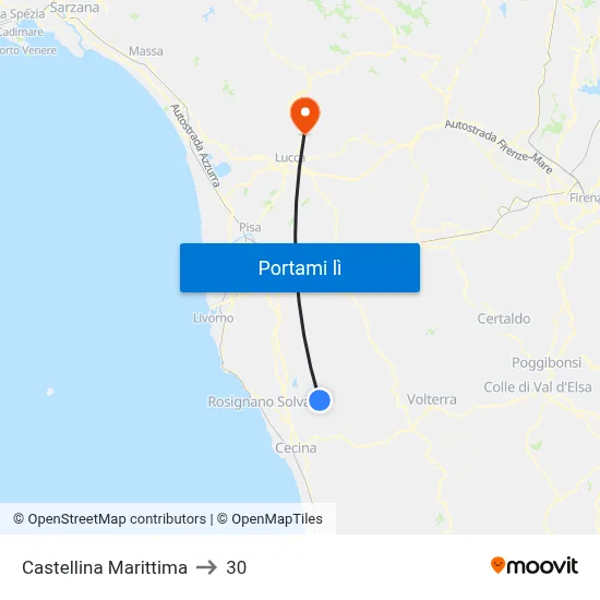 Castellina Marittima to 30 map