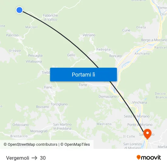 Vergemoli to 30 map
