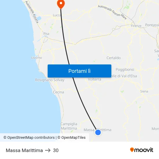 Massa Marittima to 30 map