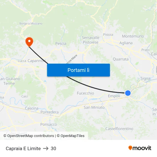 Capraia E Limite to 30 map