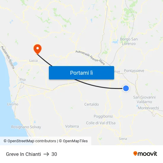 Greve In Chianti to 30 map