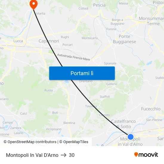 Montopoli In Val D'Arno to 30 map