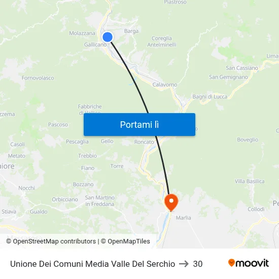 Unione Dei Comuni Media Valle Del Serchio to 30 map