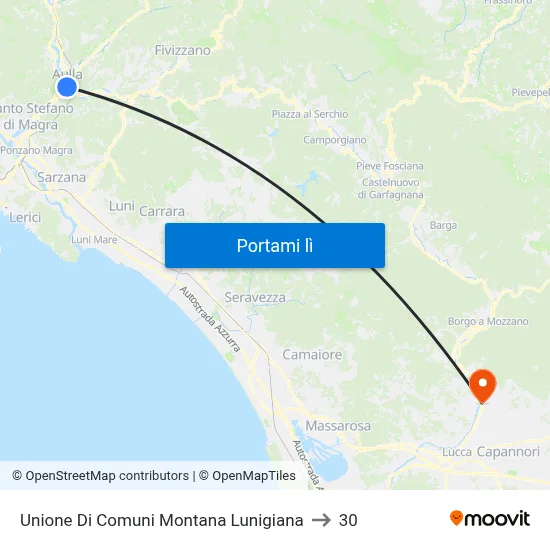 Unione Di Comuni Montana Lunigiana to 30 map