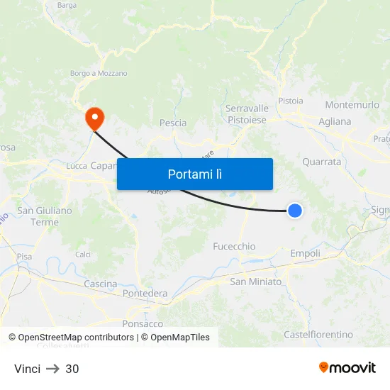 Vinci to 30 map