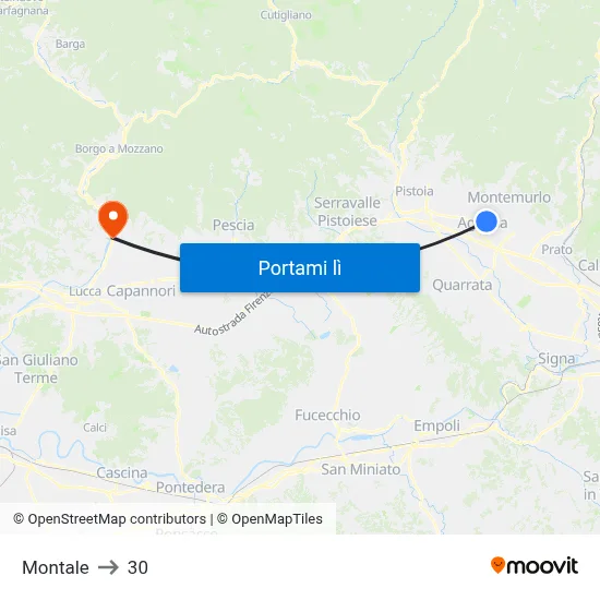 Montale to 30 map