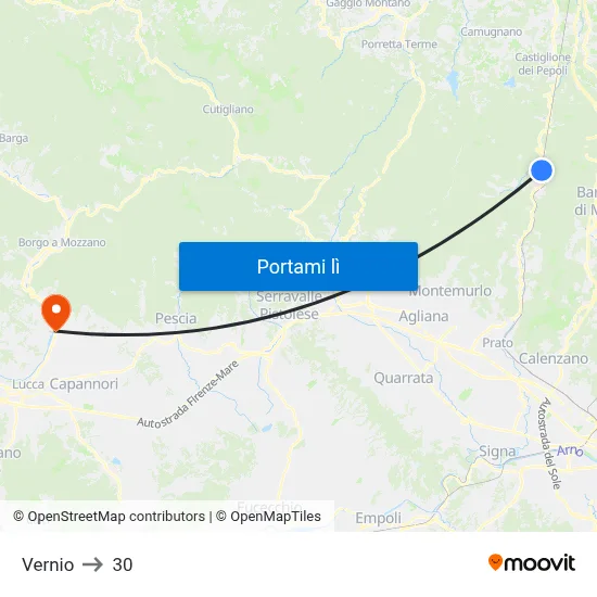 Vernio to 30 map