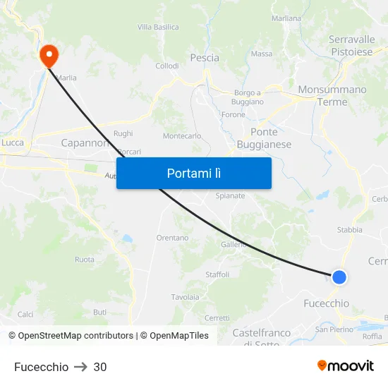 Fucecchio to 30 map